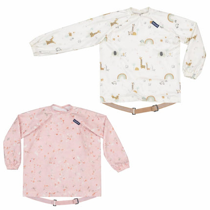 BIBaDO Long Sleeve Waterproof Baby Bib, Floral & S