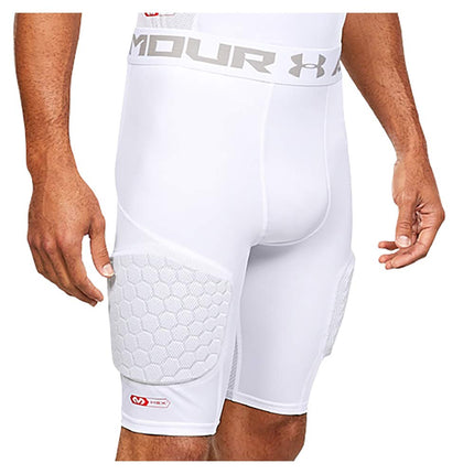 Under Armour Gameday Armour 3-Pad Short Bball-WHT,XL