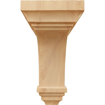 Ekena CORW04X04X08JERO 4-Inch Width x 4 3/4-Inch Depth x 8-Inch Height Small Jefferson Wood Corbel - Red Oak