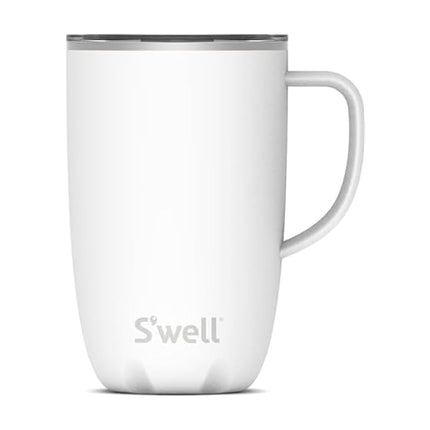 S'well Stainless Steel Mug with Handle, 16oz, Teakwood, Triple Layered Vacuum Insulated Containers Keeps Drinks Cold for 10 Hours and Hot for 3, BPA Free
