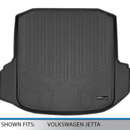 SMARTLINER All Weather Custom Cargo Liner Trunk Floor Mat Black for 2019-2020 Volkswagen Jetta