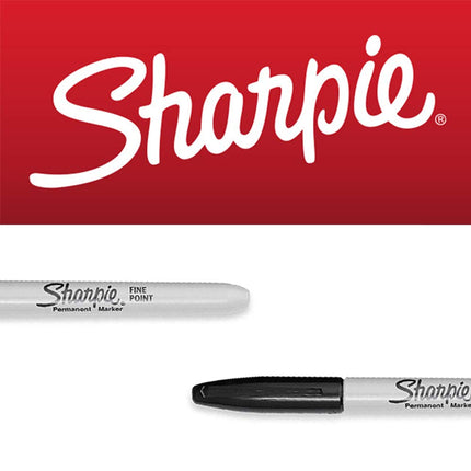 Permanent Marker Fine Point,Fine Point Black with Shirpie Permanent Marker Quick Drying/Waterproof - 36 Count
