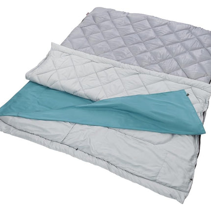 Saco de dormir doble Coleman de 7 °C, tamaño queen XL, diseño grande y alto, se separa en 2 sacos de dormir, lavable a máquina