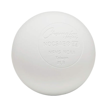 Champion Sports LBW3SET Nocsae Lacrosse Ball Set, 3, White