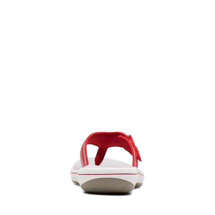 Clarks Women's Breeze Sea Flip Flop, New Red Synthetic, 7.5 UK M