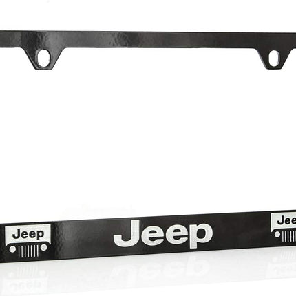 Jeep Logo License Plate Frame Holder (2 Hole / Bra
