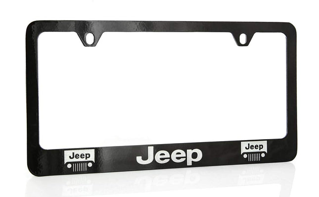 Jeep Logo License Plate Frame Holder (2 Hole / Bra