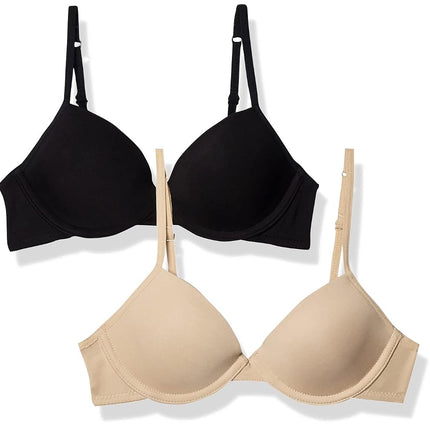 Soutien-gorge à armatures moulées Hanes pour filles (Paquet de 2), Noir/Chair, Petite taille
