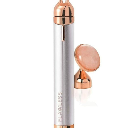 Finishing Touch Flawless Contour Rouleau et Masseur Facial Vibrant, Quartz Rose