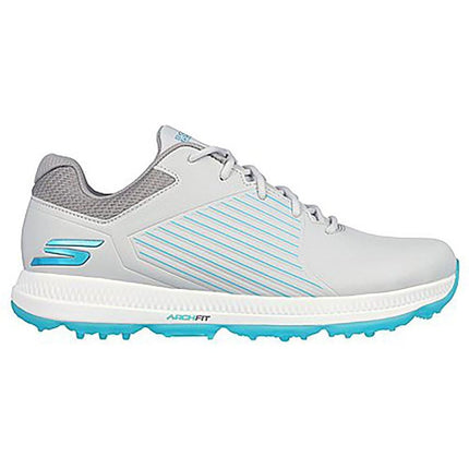 Skechers Go Golf Elite 5 GF Women's Golf Shoes, Grey Turquoise, 10 AU
