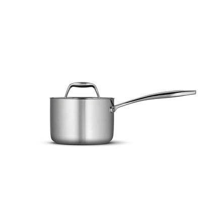 Tramontina Signature Tri-Ply Clad Stainless Steel 1.5 Quart Sauce Pan with Lid, Induction Ready, Dishwasher Safe, NSF Certified, Made in Brazil