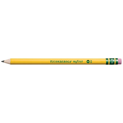 Ticonderoga My First Primary Size #2 Beginner Pencils, Box of 12, Yellow (33312)