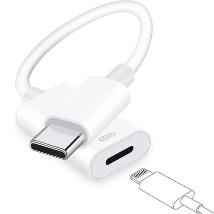 USB C to Lightning Headphone Audio Adapter for iPhone 17 16 15 Plus Pro Max with Charge Data,Type C Male to Female Lightning Earphone Converter Dongle for iPad Pro Air Mini MacBook