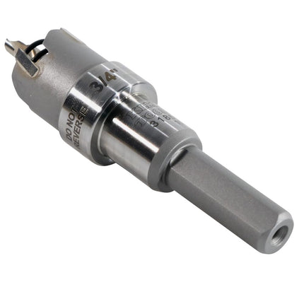 Klein Tools 31850 3/4-Inch Carbide Hole Cutter, Cuts up to 3/16-Inch Thick Sheets in Stainless Steel, Mild Steel, Iron, Copper and Brass