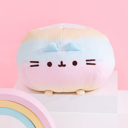 GUND Pusheen Rainbow Round Pusheen Squisheen Plush, Squishy Stuffed Animal for Ages 8 and Up, Rainbow, 11”