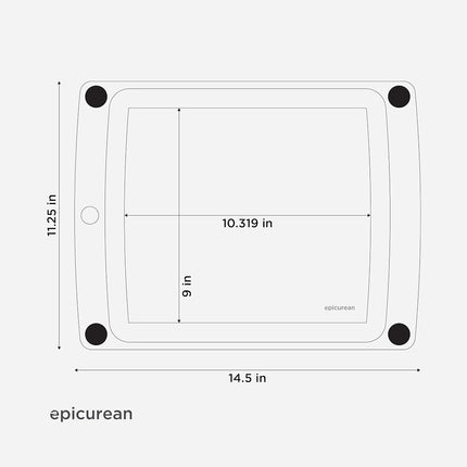 Epicurean All-in-One Series Cutting Board, 37 x 28.5 x 0.6cm - Slate
