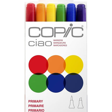 Copic Ciao Coloured Marker Pen - Set of 6 Primary,