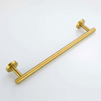 USHOWER Brushed Gold Towel Bar, 18-Inch Large Bathroom Towel Rack, SUS304 Stainless Steel, Modern Style