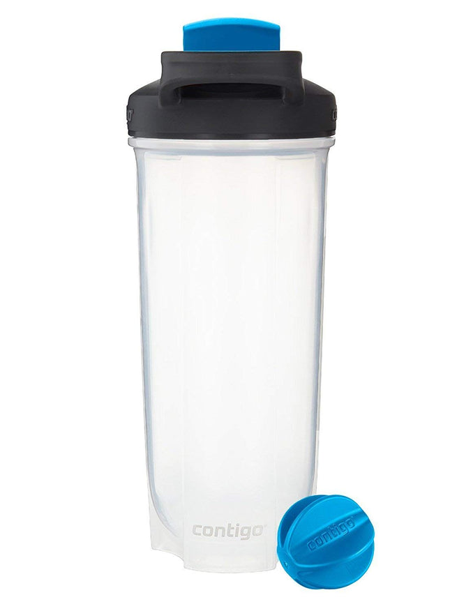 Contigo Shake & Go Fit Bouteille Shaker avec couvercle Snap, 828 ml, Bleu Carolina