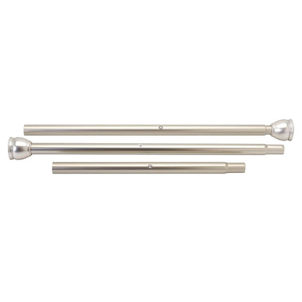 Zenna Home NeverRust Adjustable Tension Rustproof Shower Curtain Rod, Fits, 26-76 Inches, Brushed Nickel