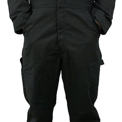 Dickies Men's 7 1/2 Ounce Twill Deluxe Long Sleeve Coverall - Industrial Workwear, Zipper Front, Garage Uniform Fit, Black, Medium Tall US