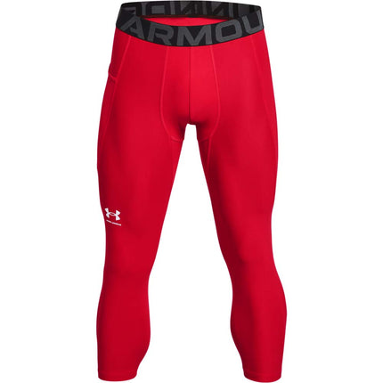 Mallas 3/4 HeatGear de Under Armour para hombre, Rojo (600)/Blanco, XXG Largo
