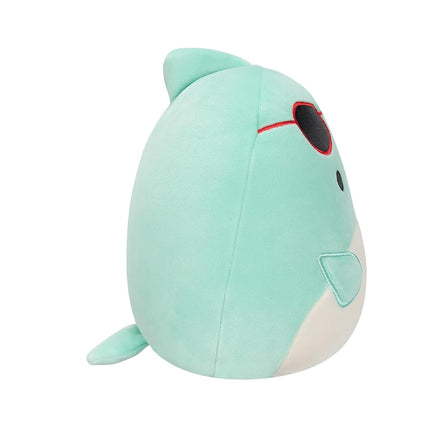 Squishmallows Original 7.5-Inch - Perry the Teal Dolphin with Sunglasses and Surfboard