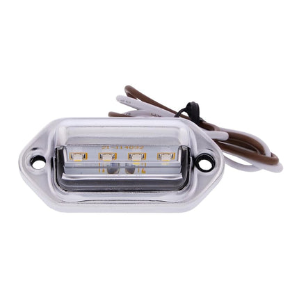 United Pacific 39930 Luz utilitaria/de matrícula cromada con 4 LED blancos