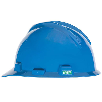 MSA 463943 Blue V-Gard Slotted Hard Hat