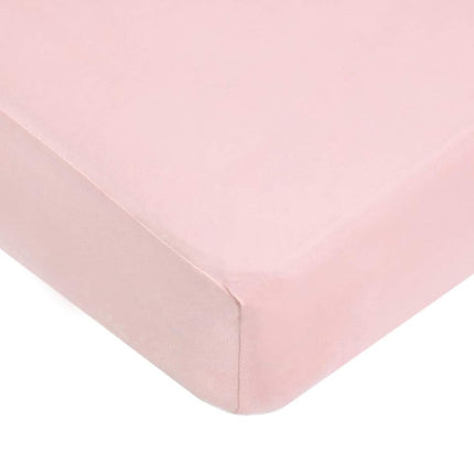 American Baby Company Drap-housse en jersey de coton 100 % naturel Supreme pour berceau standard et matelas de lit de bébé, rose, doux et respirant, pour filles, 71 x 132 cm