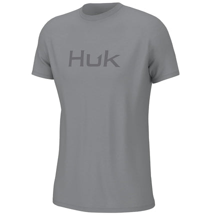 T-shirt à manches courtes HUK Performance Fishing Logo pour enfant, unisexe, Harbor Mist, taille S