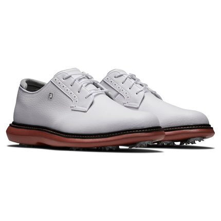 FootJoy FJ Traditions Blucher, White/White/Brick, 7.5 UK Medium