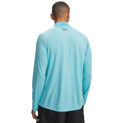 Under Armour Tech Textured 1/2 Zip, (481) Fresco Blue / / Black, Large