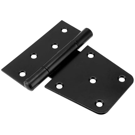 TAICHEUT 8 PCS 3.5 Inch Heavy Duty Gate Hinges, Square Barn Hinges, Shed Door Hinges, Spring Gate Hinge Wrought Hardware, with Screws for Storage Shed Barn Wood Fence, Black