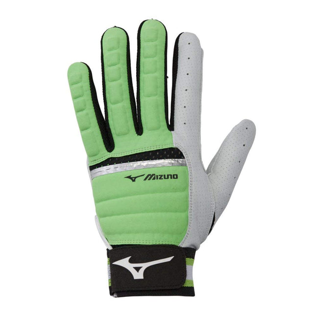 Mizuno B-130 Adult Baseball Batting Glove, Lime Gr