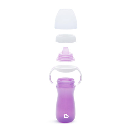 Vaso de transición con asas de entrenamiento Gentle™ de Munchkin®, 296 ml, Morado