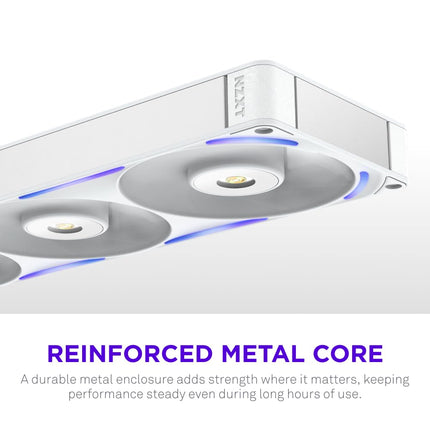 NZXT F360X - 360mm Single-Frame PWM RGB Performance Fan - White