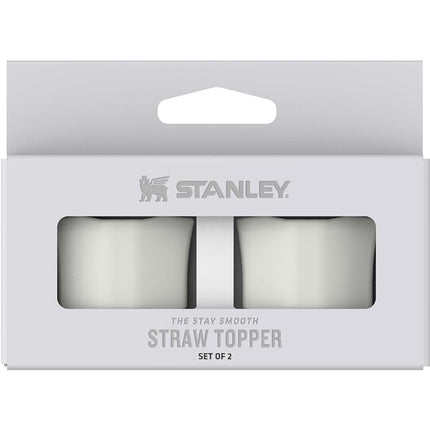 STANLEY Quencher Stay Smooth Anti-Pucker Straw Topper 2-Pack | Ergonomic Sip Through Straw Cap for Tumbler with Handle | Silicone Accessory for Drinking Cup | BPA-Free | Pale Stone