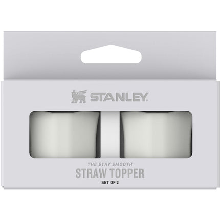 STANLEY Quencher Stay Smooth Anti-Pucker Straw Topper 2-Pack | Ergonomic Sip Through Straw Cap for Tumbler with Handle | Silicone Accessory for Drinking Cup | BPA-Free | Pale Stone