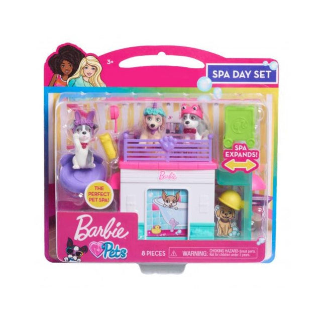 Barbie Pets Spa Day Playset, 8 Piece Connectible P