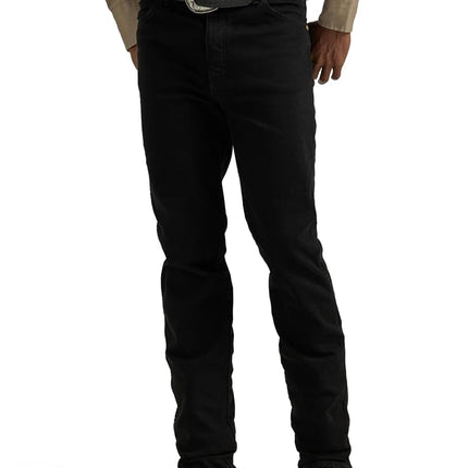 Wrangler Men's Cowboy Cut Active Flex Slim Fit Jean, Black, 40W x 32L