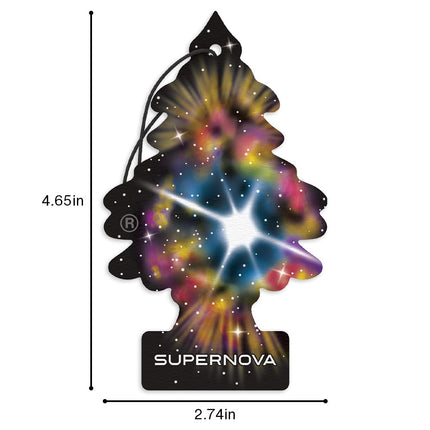 LITTLE TREES Supernova 24 Air Fresheners, Hanging Tree, Car Air Freshener, Bergamot, Berry, Florals and Musk Scent