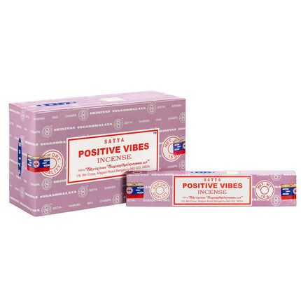 Satya Nag Champa Positive Vibes Incense Sticks, 12
