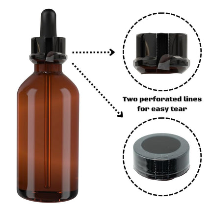 Tamper Seal Heat Shrink Neck Wrap Bands Perforated for Sealing Bottles [Many Different Sizes] (Pack of 250), C) Pack of 1,000 (Clear), 94 x 28 Fits 2" - 2 1/4" [50mm - 57mm]