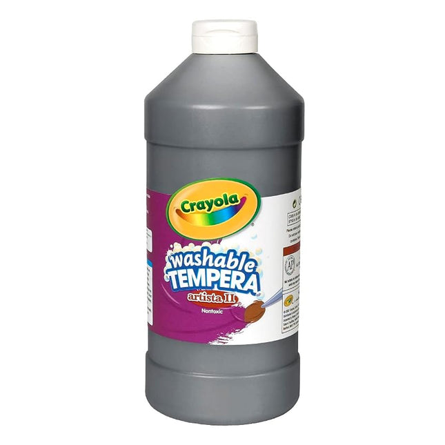 Artista II Washable Tempera Paint, Black, 32 oz