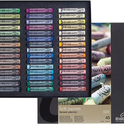 Rembrandt Professional Soft Pastel Set General Colour Selection | 45 Whole Pastels