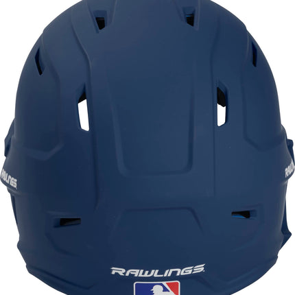 Rawlings Mach Adjust Baseball Helmet with Extension Flap | Left Hand Beater | Senior (17.5cm - 19.5cm) | Matte Navy