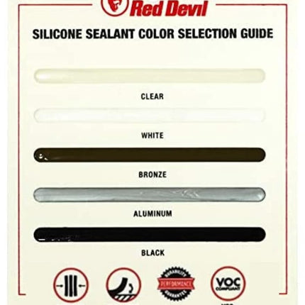 Red Devil 081640 100% Silicone Sealant Architectural Grade, 9.8 oz., Bronze, 1 Pack