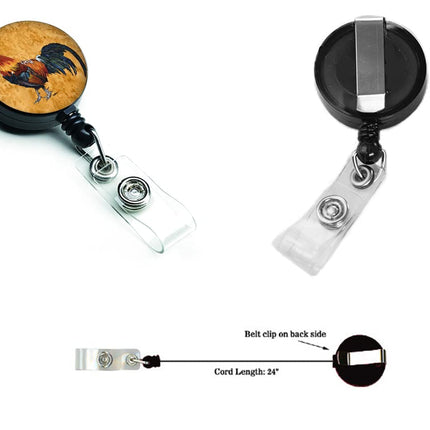 Caroline's Treasures Rooster Retractable Badge Reel, Multicolor (8651BR)