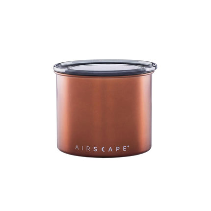 Planetary Design Airscape Stainless Steel Coffee Canister | Food Storage Container | Patented Airtight Lid | Small Brushed Copper